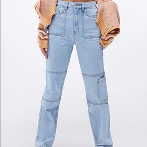 PacSun Light Blue Utility Boyfriend Pants